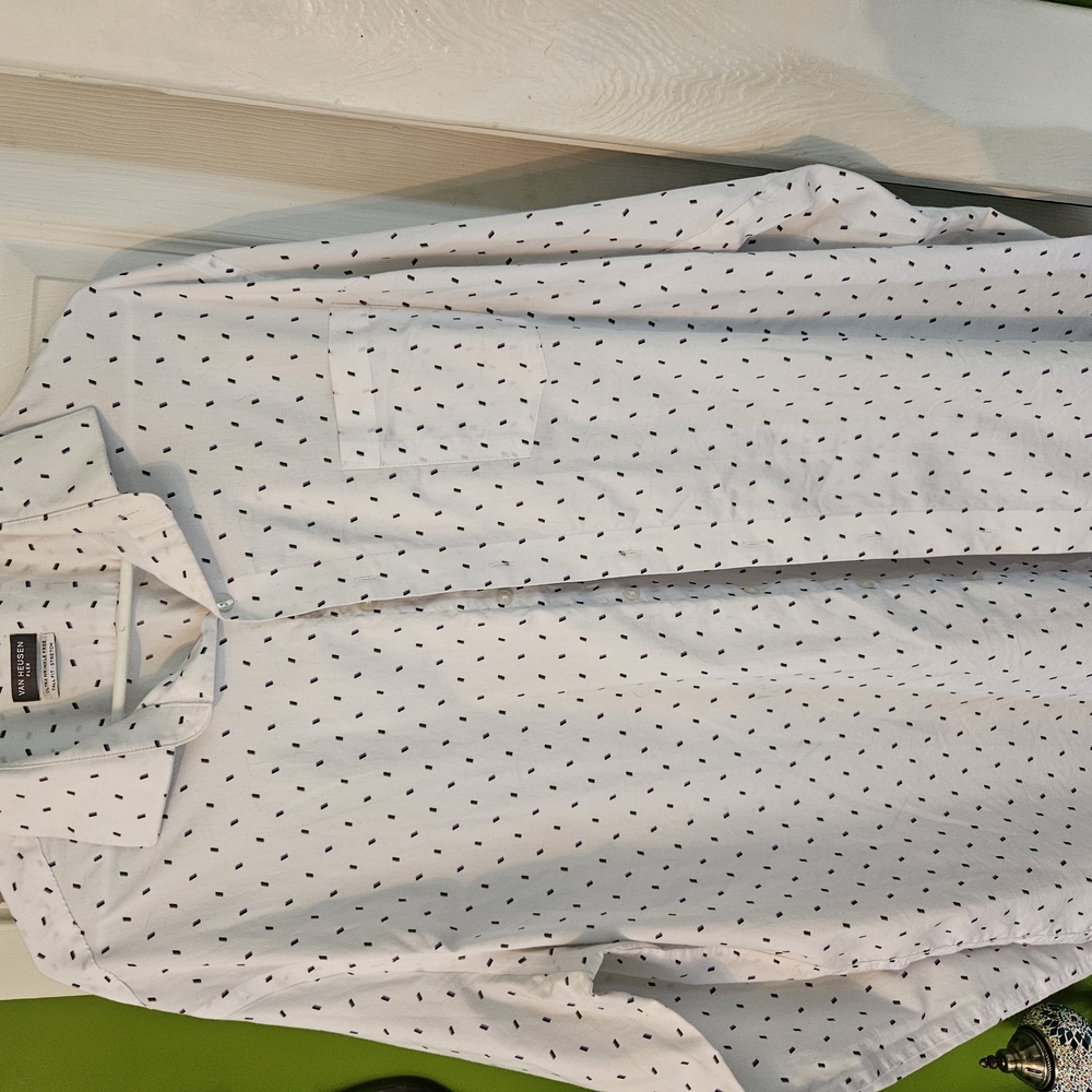 Men's White Patterned Shirt